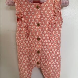 Zara Pink Floral Baby Romper 1-3 months